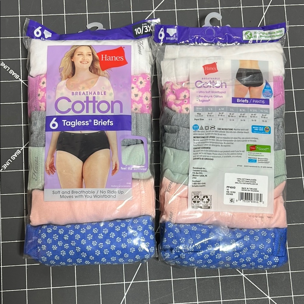 Hanes Breathable Cotton Tagless Briefs